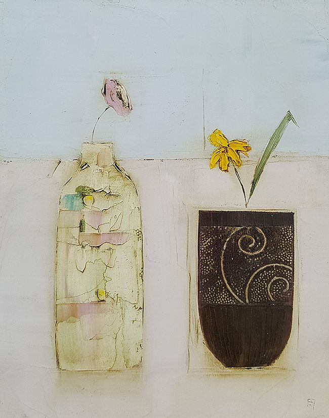Eithne  Roberts - Little daffodil vessel and bottle